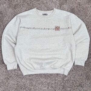 Vintage 90s Northern Reflections Nature Graphic Sweatshirt Gray Sz M Cottagecore